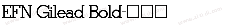 EFN Gilead Bold字体转换